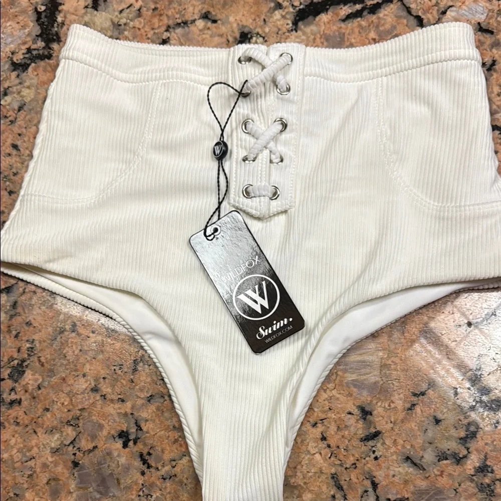 Wildfox White Mick cheeky Bikini bottoms small